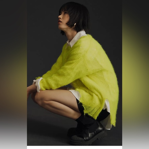 Anthropologie womens NWT THE POSEY STITCHY DISTRESSED WOOL-BLEND cozy causal - Picture 4 of 10